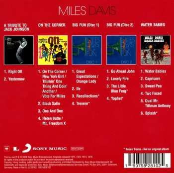 5CD/Dobozkészlet Miles Davis: Original Album Classics 