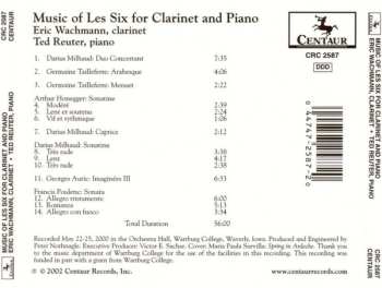 CD Arthur Honegger: Music Of Les Six For Clarinet And Piano