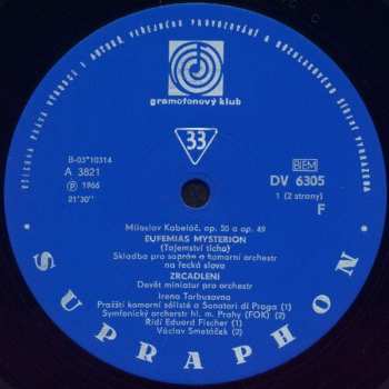 LP Miloslav Kabeláč: Euphemias Mysterion, Reflections = Zrcadlení, Hamlet Improvisation = Hamletovská Improvizace