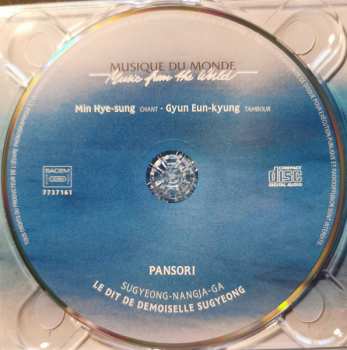 CD Min Hye-sung: Pansori: Sugyeong-Nangja-Ga = Le Dit De Demoiselle Sugyeong