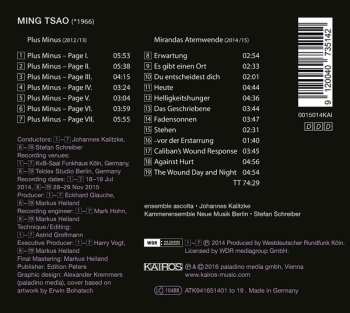 CD Johannes Kalitzke: Plus Minus
