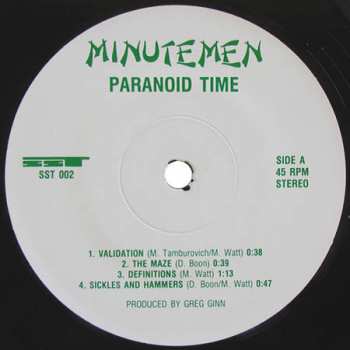 SP Minutemen: Paranoid Time