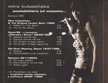 2CD Mira Kubasińska: Powiedzieliśmy Już Wszystko...