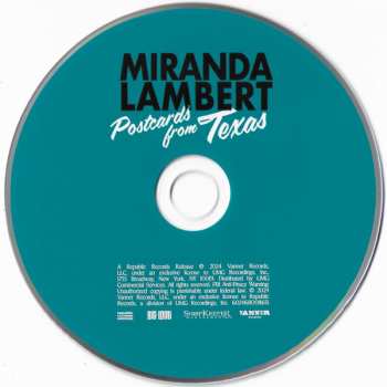 CD Miranda Lambert: Postcards From Texas