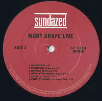 2LP Moby Grape: Live (Historic Live Moby Grape Performances 1966-1969)