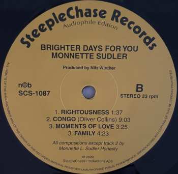 LP Monnette Sudler Sextet: Brighter Days For You