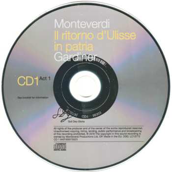 3CD Claudio Monteverdi: Il Ritorno D'Ulisse In Patria