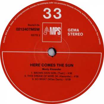 LP Monty Alexander: Here Comes The Sun