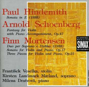 Album Paul Hindemith: Mortensen / Hindemith / Schönberg