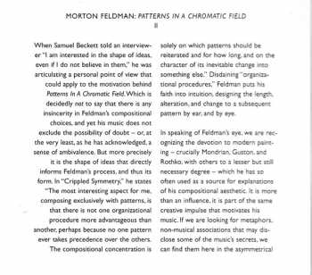 2CD Morton Feldman: Patterns In A Chromatic Field