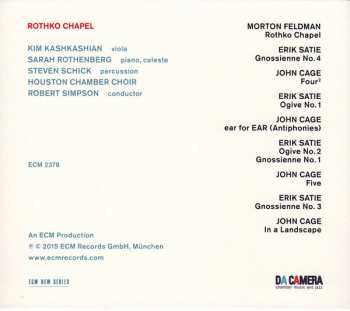 CD Erik Satie: Rothko Chapel