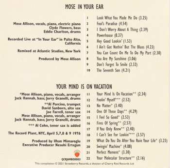 6CD Mose Allison: The Complete Atlantic/Elektra Albums 1962●1983