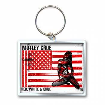 Merch Mötley Crüe: Kulcstartó Red, White & Crue 
