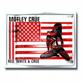 Merch Mötley Crüe: Kitűző Red, White & Crue