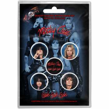 Merch Mötley Crüe: Kitűző készlet Girls, Girls, Girls