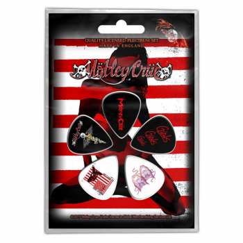 Merch Mötley Crüe: Gitár pengető készlet Red, White & Crue