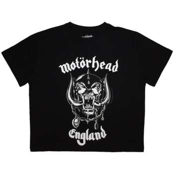Merch Motörhead: Motorhead Ladies Crop Top: England (black) (small) S