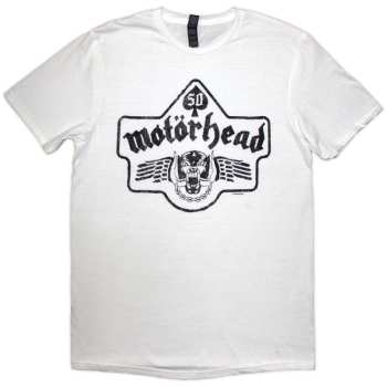 Merch Motörhead: Motorhead Unisex T-shirt: 50 Years Ace Wings Emblem (white) (small) S