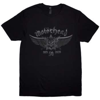 Merch Motörhead: Motorhead Unisex T-shirt: 50 Years Wings Badge (black) (small) S