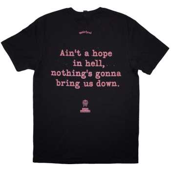 Merch Motörhead: Motorhead Unisex T-shirt: Bomber Lyric (black) (back Print) (small) S