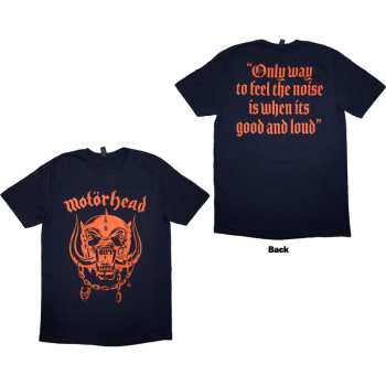 Merch Motörhead: Motorhead Unisex T-shirt: Good & Loud (navy Blue) (back Print) (small) S