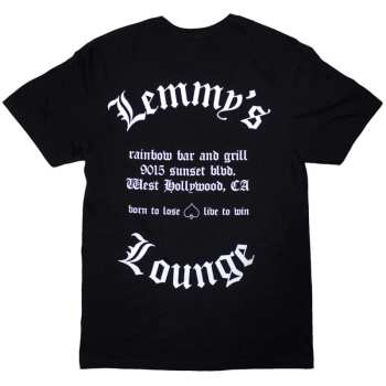 Merch Motörhead: Motorhead Unisex T-shirt: Lemmy's Lounge (black) (back Print) (small) S
