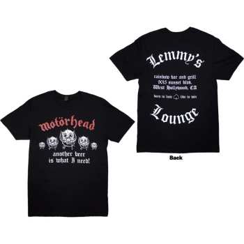 Merch Motörhead: Motorhead Unisex T-shirt: Lemmy's Lounge (black) (back Print) (small) S
