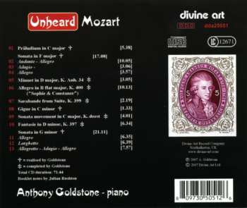 CD Wolfgang Amadeus Mozart: Unheard Mozart