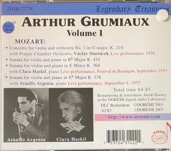 CD Arthur Grumiaux: Vol. 1: Violin Concerto No.3 / Violin Sonatas . Live Broadcasts 1955-1957