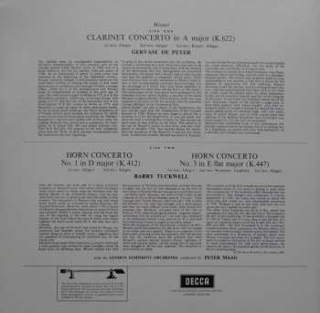 LP The London Symphony Orchestra: Clarinet Concerto / Horn Concertos Nos. 1 & 3