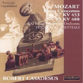 Album Mozart / Casadesus / Rai Milan Sym / Previtali: Piano Concertos