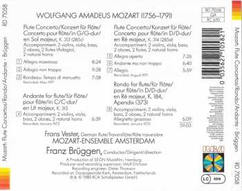 CD Wolfgang Amadeus Mozart: Die Flötenkonzerte KV 313 & 314 - The Flute Concertos - Les Concertos pour Flûte / Rondo KV 184 / Andante KV 315