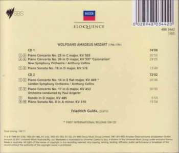 2CD Wolfgang Amadeus Mozart: Piano Concertos 14, 17, 25 & 26; Piano Sonatas 8 & 18; Rondo In D Major, KV 485