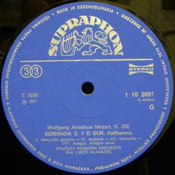 LP Prague Chamber Orchestra: Haffnerova Serenáda