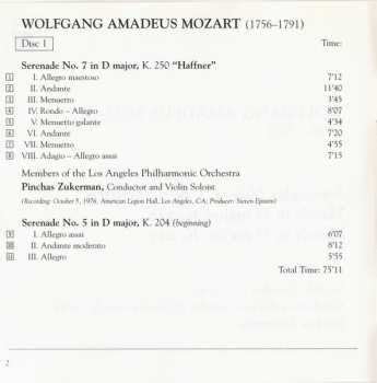 2CD Wolfgang Amadeus Mozart: Famous Serenades Nos. 4, 5, & 7 "Haffner" / Two Marches