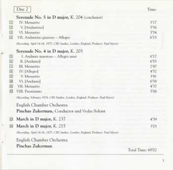 2CD Wolfgang Amadeus Mozart: Famous Serenades Nos. 4, 5, & 7 "Haffner" / Two Marches