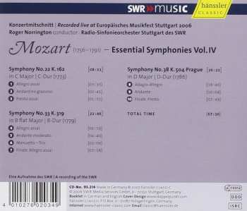 CD Wolfgang Amadeus Mozart: Essential Symphonies Vol. IV: Nos. 22 • 33 • 38
