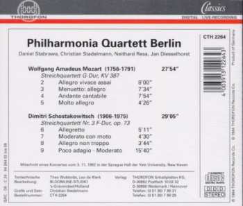 CD Wolfgang Amadeus Mozart: KV 387 · Streichquartett Nr. 3