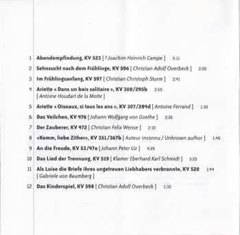 CD Wolfgang Amadeus Mozart: Lieder 