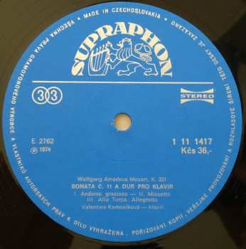 LP Wolfgang Amadeus Mozart: Sonáty Pro Klavír K. 331 A K. 332