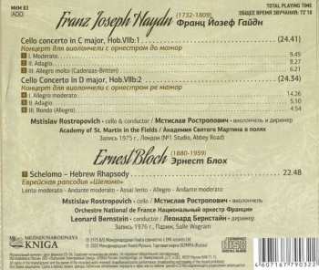 CD Leonard Bernstein: Haydn: Cello Concertos & Bloch: Schelomo - Hebrew Rhapsody