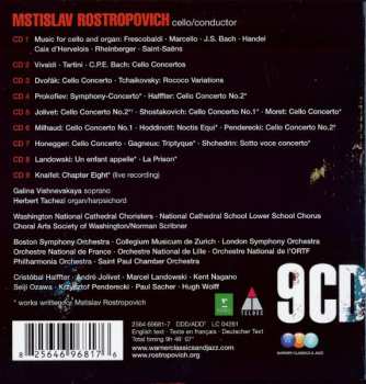9CD/Dobozkészlet Mstislav Rostropovich: Plays Cello Works