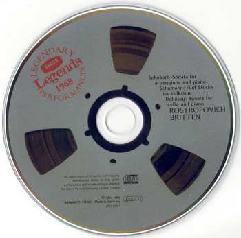 CD Mstislav Rostropovich: Arpeggione Sonata / Fünf Stücke Im Volkston / Cello Sonata