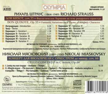 CD Herbert von Karajan: Strauss: Don Quixote; Myaskovsky: Cello Concerto C Minor = Штраус: Дон Кихот; Мясковский: Концерт Для Bиолончели До Mинор
