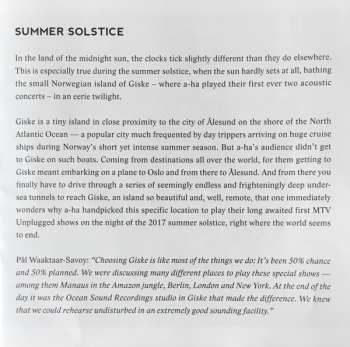 2CD a-ha: MTV Unplugged (Summer Solstice)