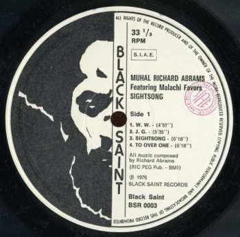 LP Muhal Richard Abrams: Sightsong