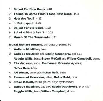 CD Muhal Richard Abrams: Things To Come From Those Now Gone