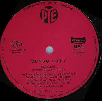 LP Mungo Jerry: Baby Jump (Electronically Tested)