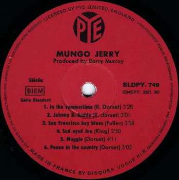 LP Mungo Jerry: In The Summertime