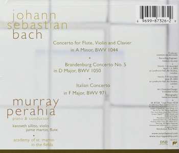 CD Johann Sebastian Bach: Italian Concerto / Brandenburg Concerto No. 5 / Concerto For Flute, Violin And Piano